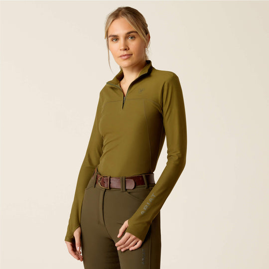 Ariat Lowell 3.0 1/4 Zip Baselayer | Winter Moss