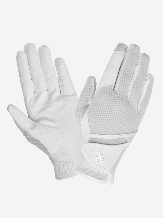 LeMieux Pro Mesh White Gloves
