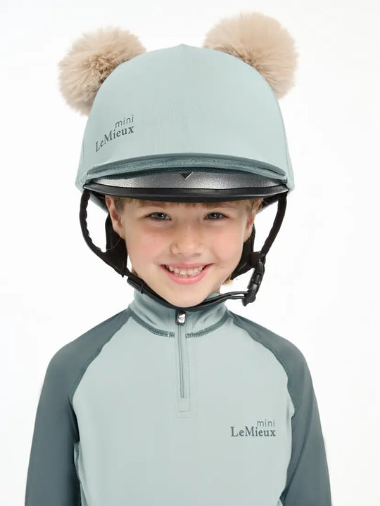 Mini Double Pom Hat Silk Glacier