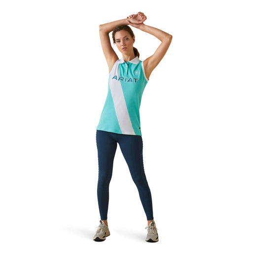 Ariat Taryn Sleeveless Polo Pool Blue