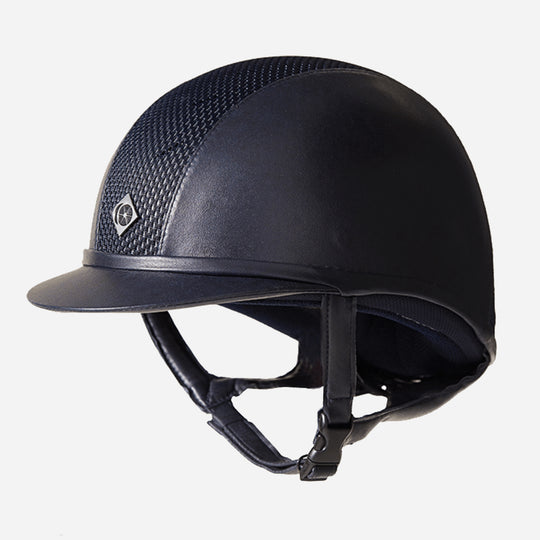 Charles Owen Ayr 8 Plus - All Navy Leather Look