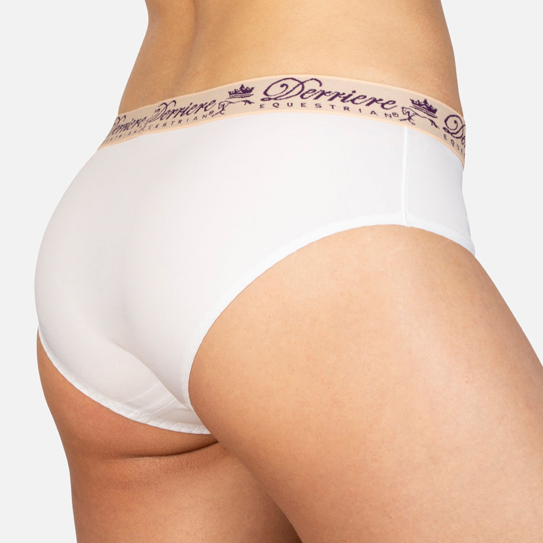 Derriere Padded Panty in white back view showing padding