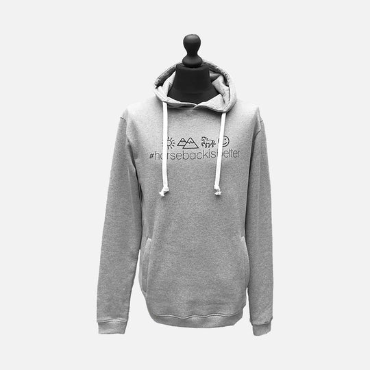 horsebackisbetter Horse Riding Hoody - Grey