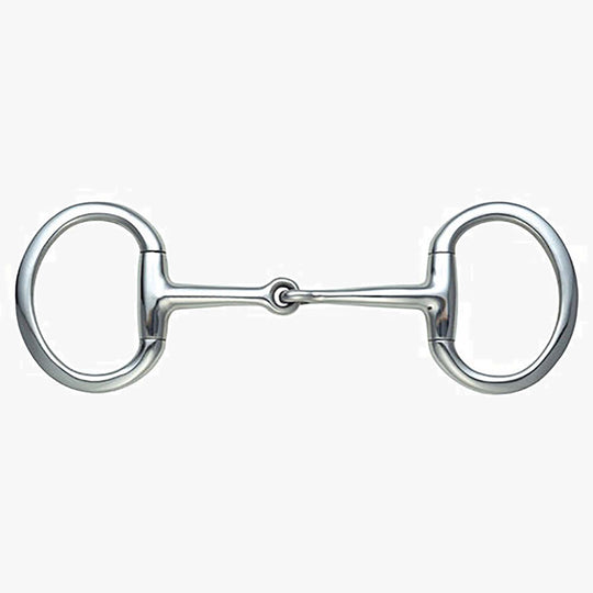 Shires Flat Ring Jointed Eggbutt Snaffle Bit